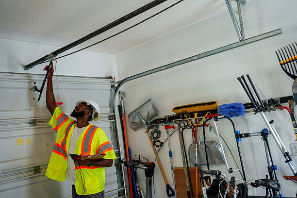 Professional Garage Door Panel Replacement technician working in Helena West Side, MT